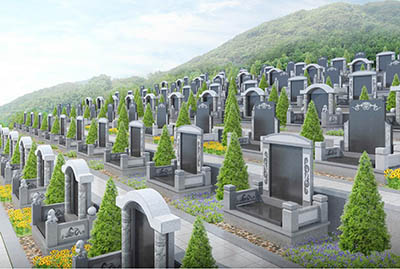 公墓规划设计墓碑墓区设计效果图